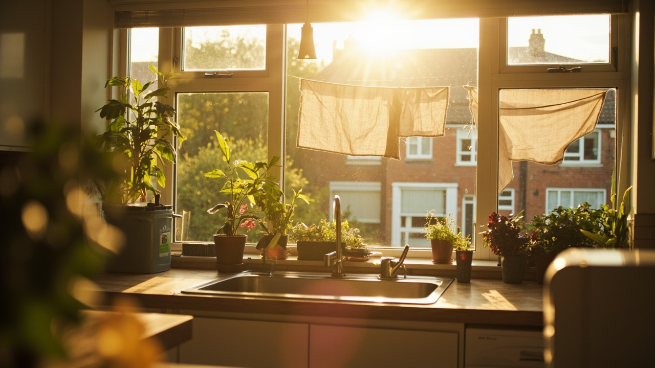Energy-efficient serviced apartment interior — UK corporate housing ESG benefits